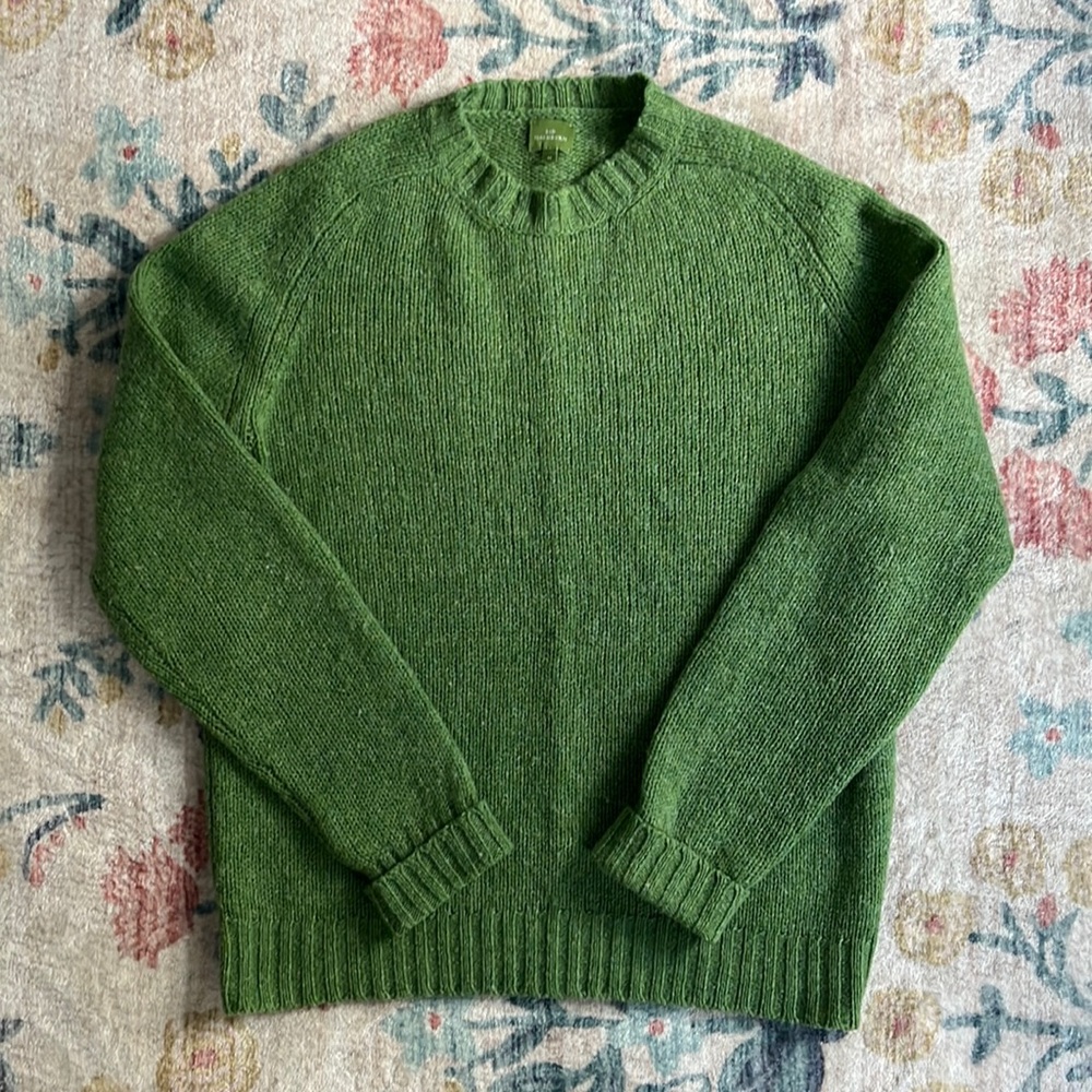 Sid Mashburn Washed Crewneck Sweater - Green